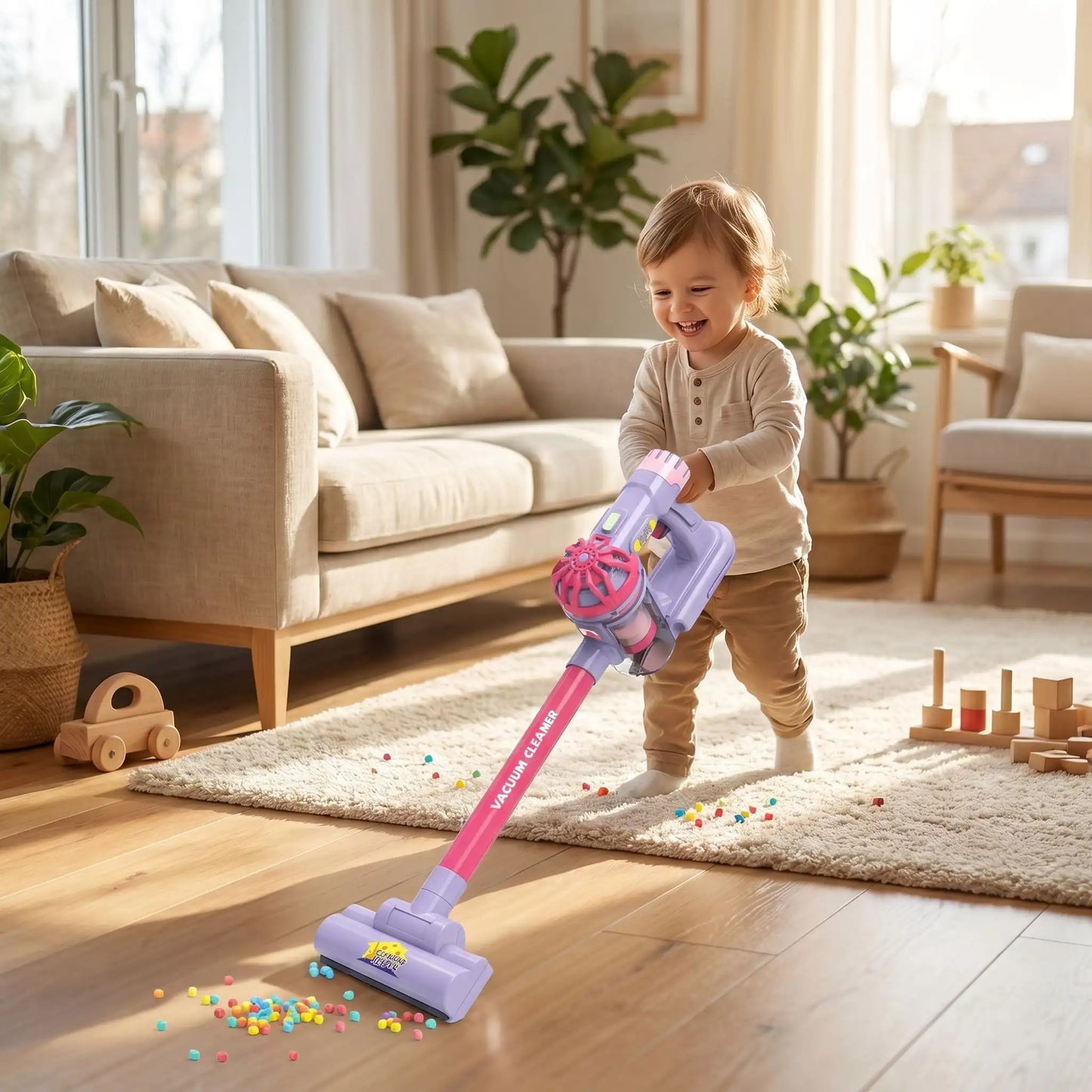 aspirateur enfant rose dès 2 ans