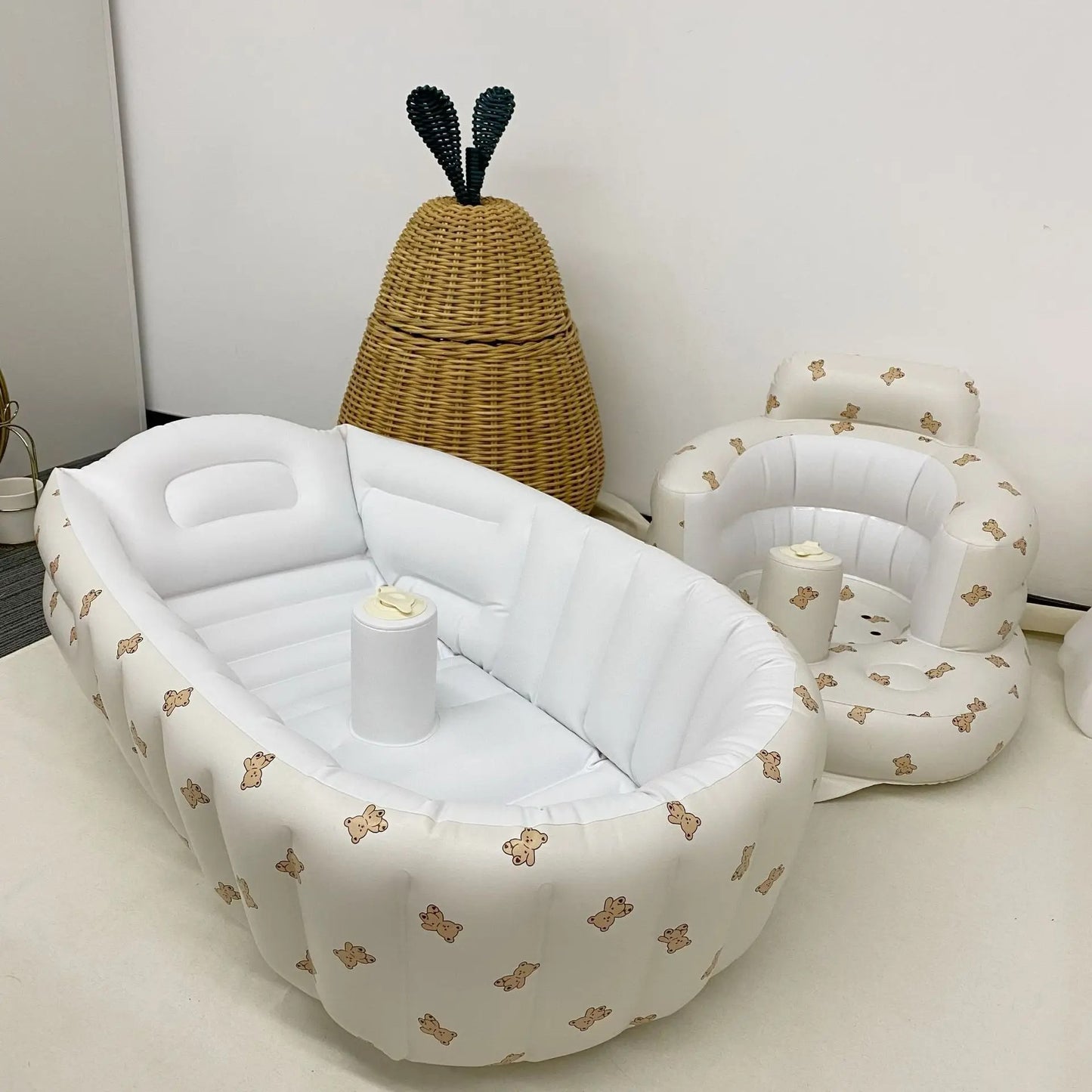baignoire bebe gonflable bisounours