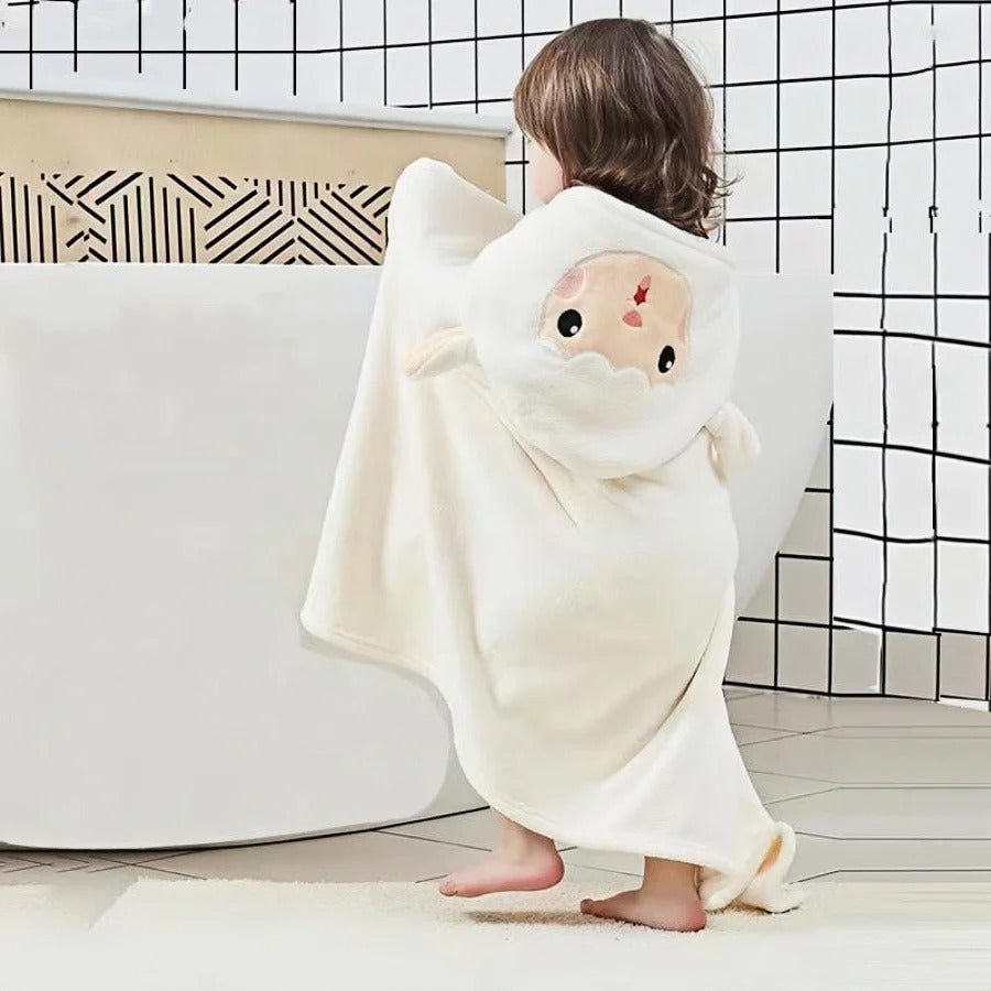 cape de bain enfant tete d animal et enfant