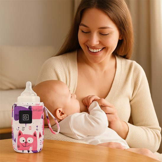 chauffe biberon portable avec maman qui allaite