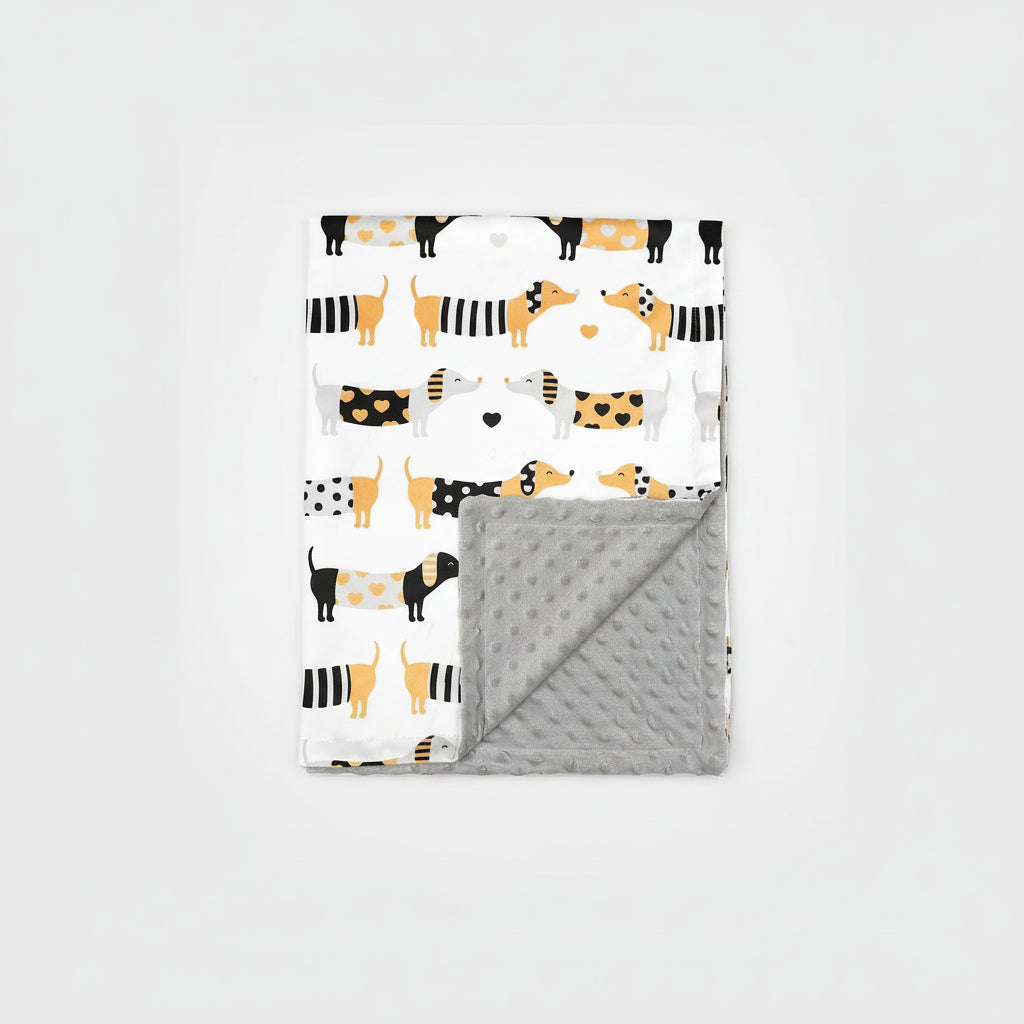 couverture bebe motif chien
