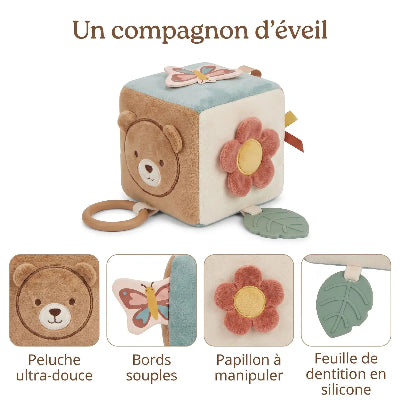 Cube pour bébé matières sensorielles