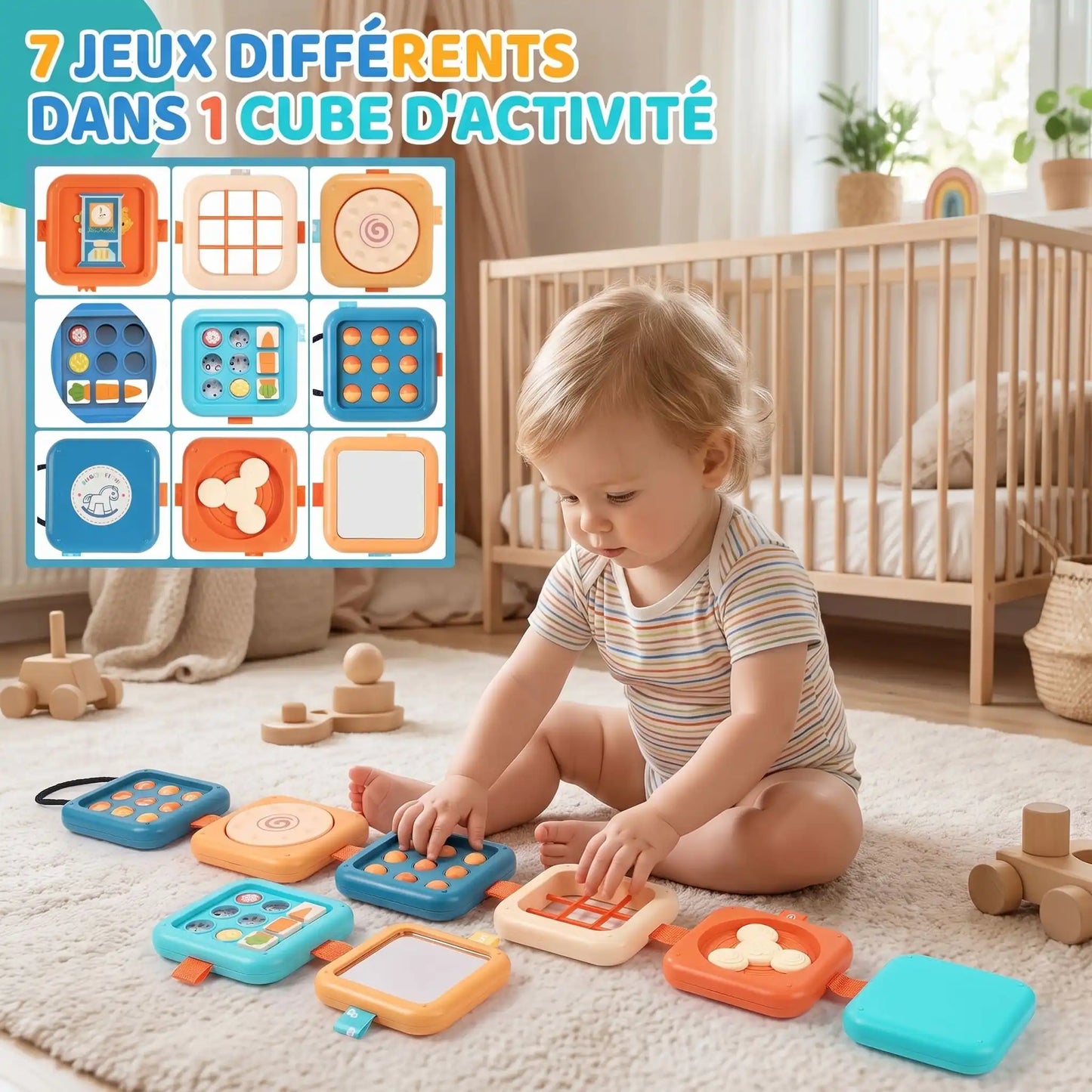 Cube sensoriel 7 activités