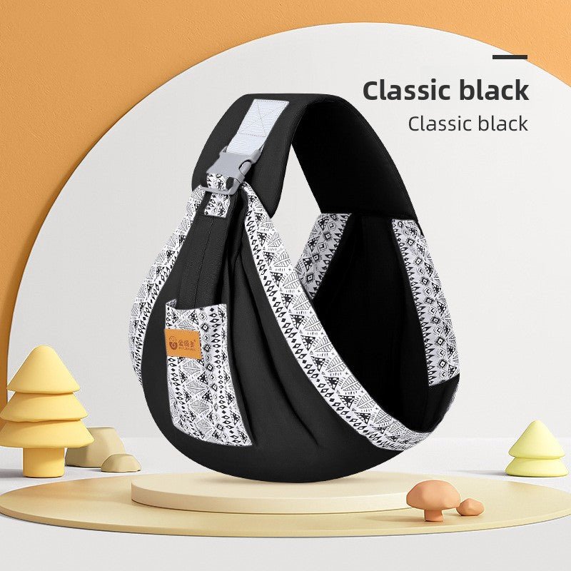 echarpe porte bebe nid doux noir classique