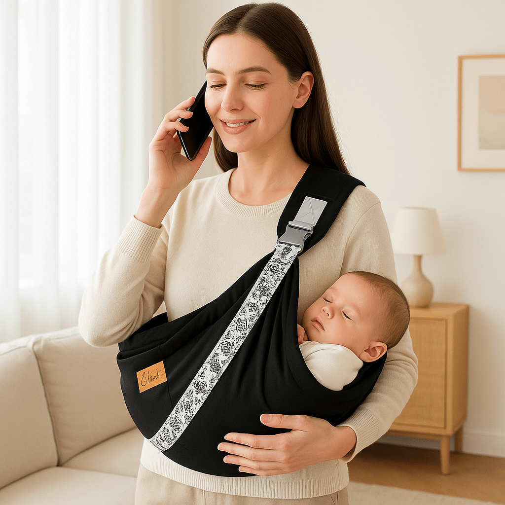 echarpe porte bebe nid doux noir