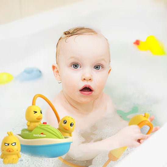 jouet baignoire pour bebe le canard avec bebe
