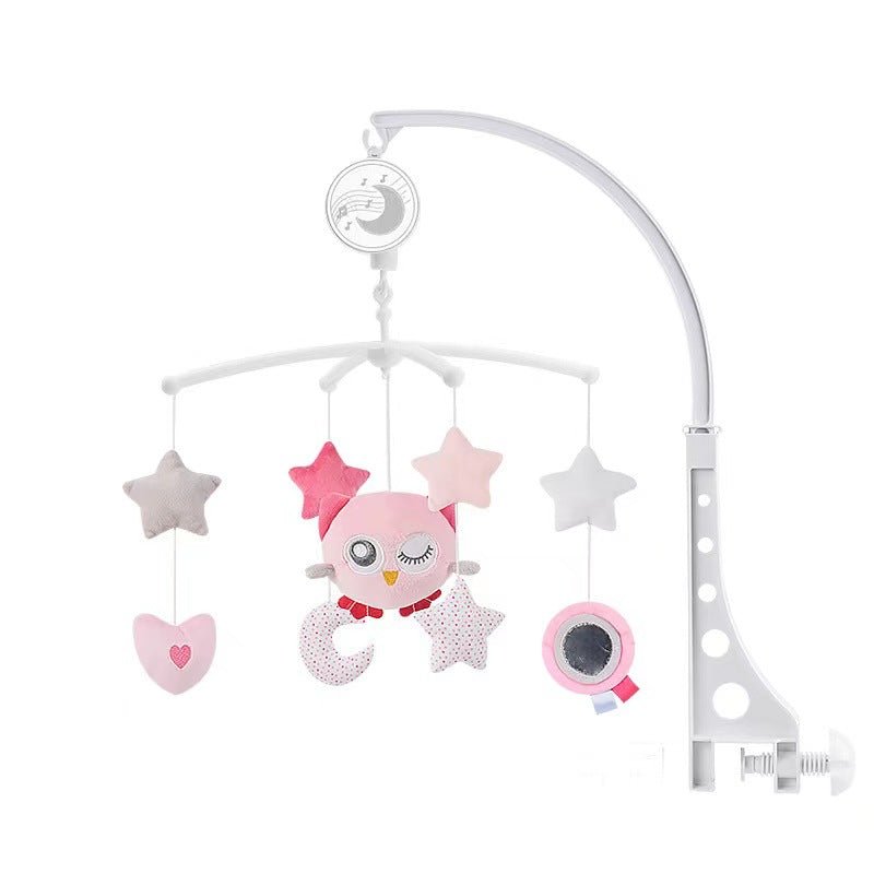mobile bebe raton hibou rose