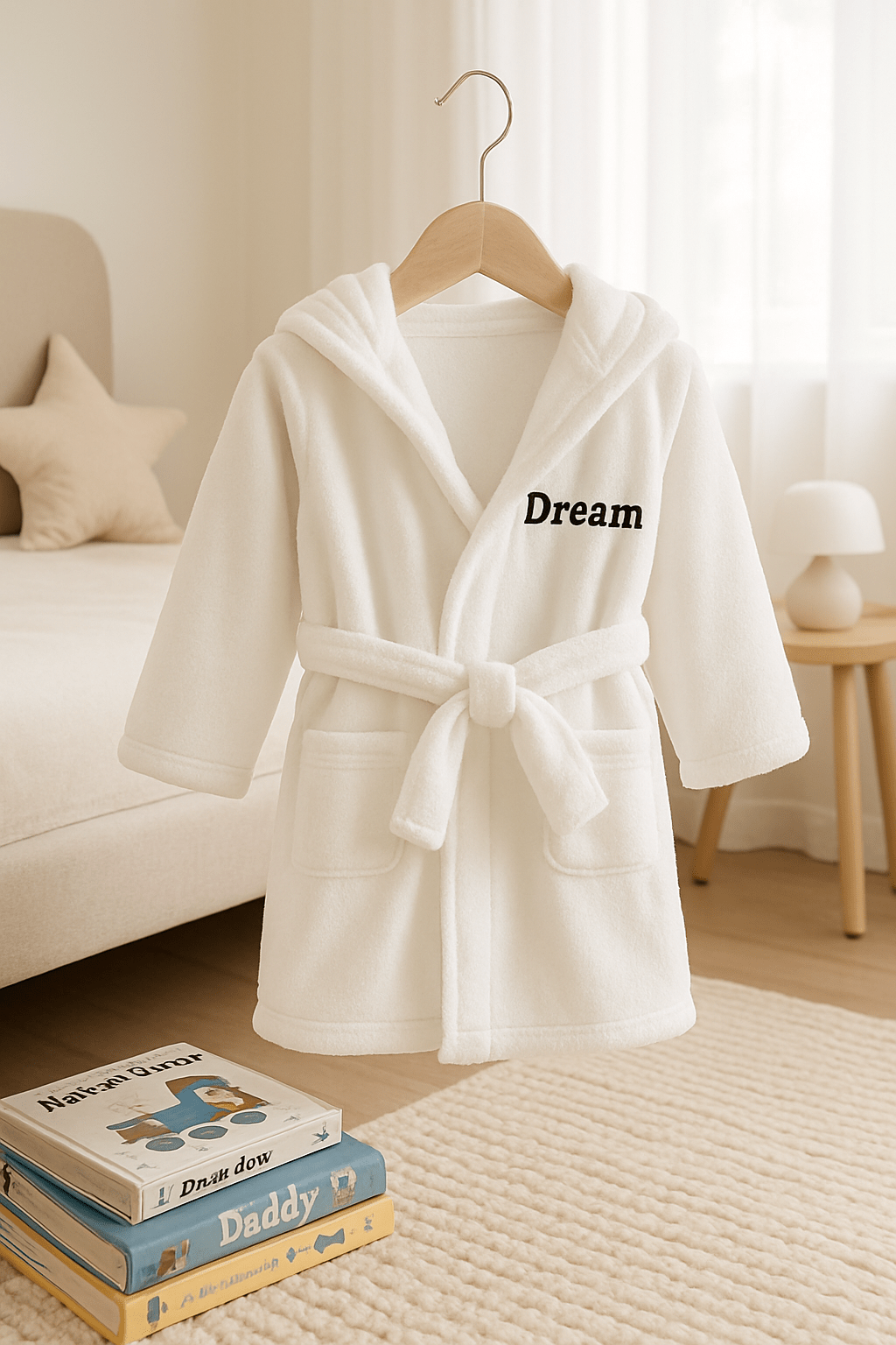 peignoir enfant rêve blanc