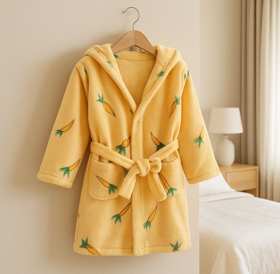 peignoir enfant jaune radis