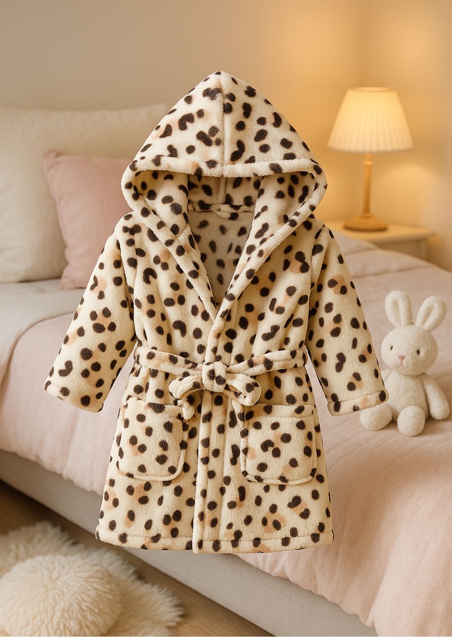 peignoir enfant leopard