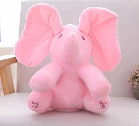 peluche elephant rose