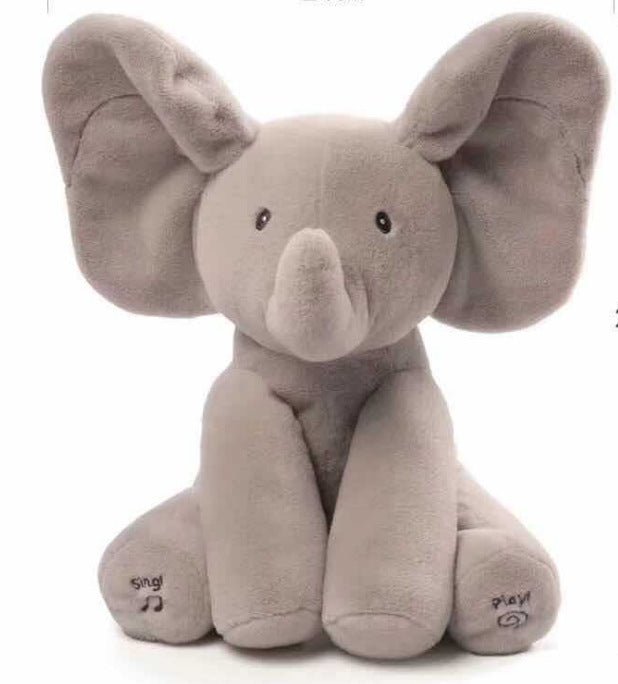 peluche elephant gris