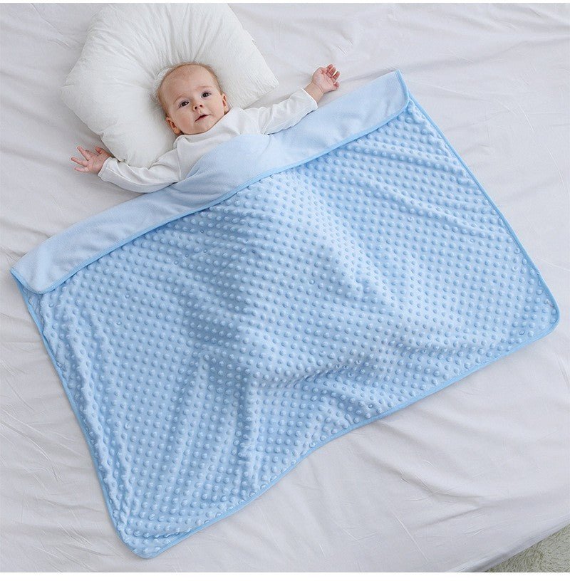 Plaid pour bébé polaire bleu couvre bebe