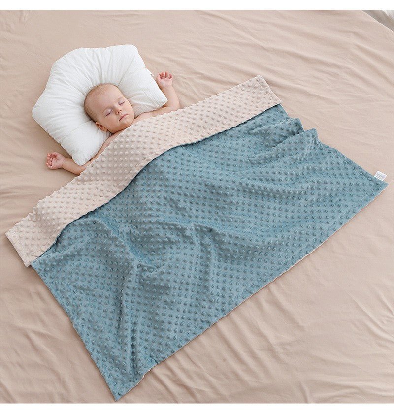 Plaid pour bébé polaire vert couvre bebe
