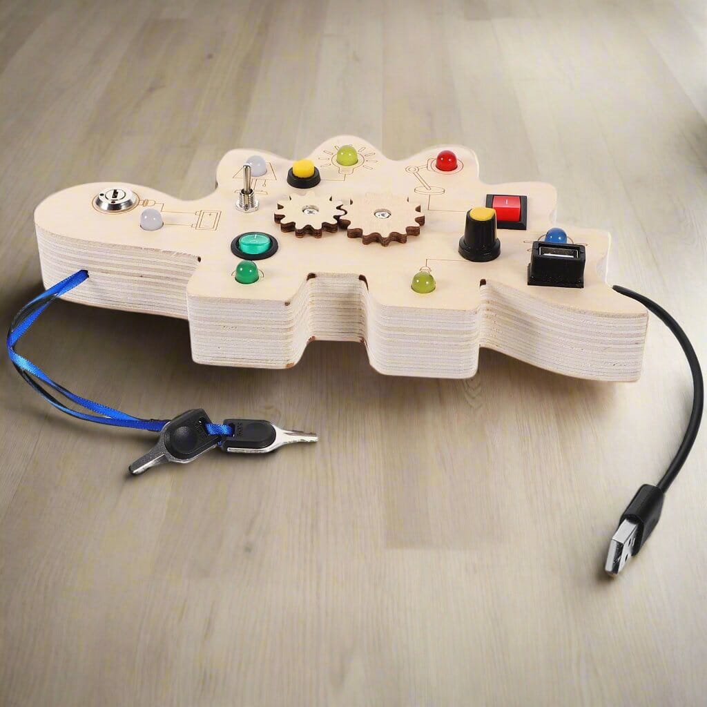 Tableau Montessori - BusyBoardCircuit™ - Dinosaure - Joujoux Bebe
