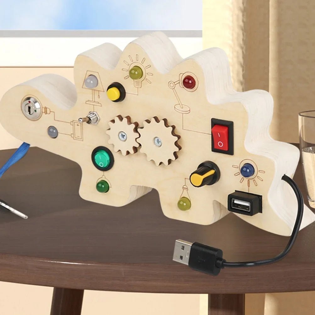Tableau Montessori - BusyBoardCircuit™ - Dinosaure - Joujoux Bebe