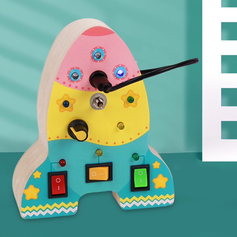 Tableau Montessori - BusyBoardCircuit™ - Fusée - Joujoux Bebe