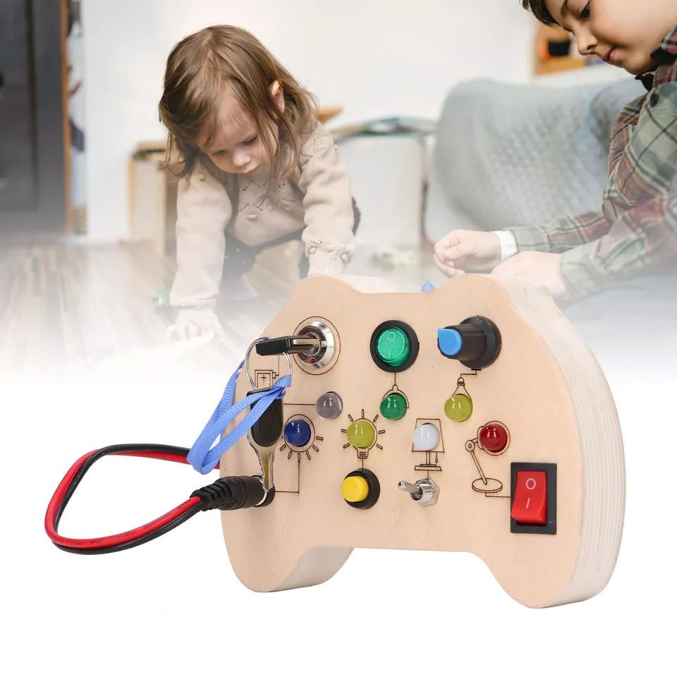 Tableau Montessori - BusyBoardCircuit™ - Manette - Joujoux Bebe