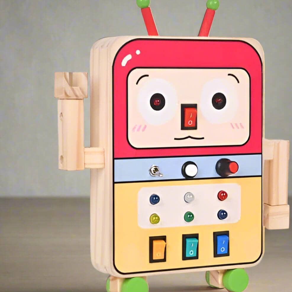 Tableau Montessori - BusyBoardCircuit™ - Robot - Joujoux Bebe