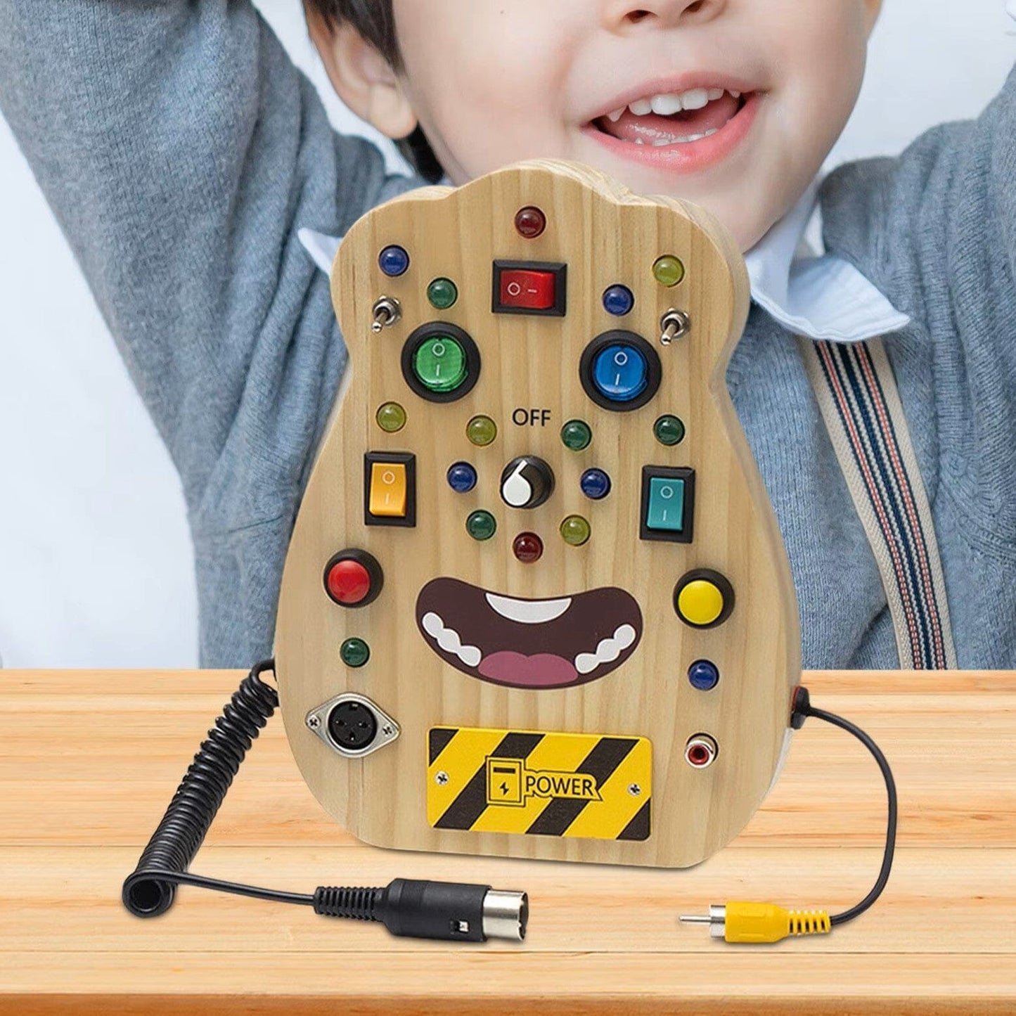 Tableau Montessori - BusyBoardCircuit™ - Visage - Joujoux Bebe