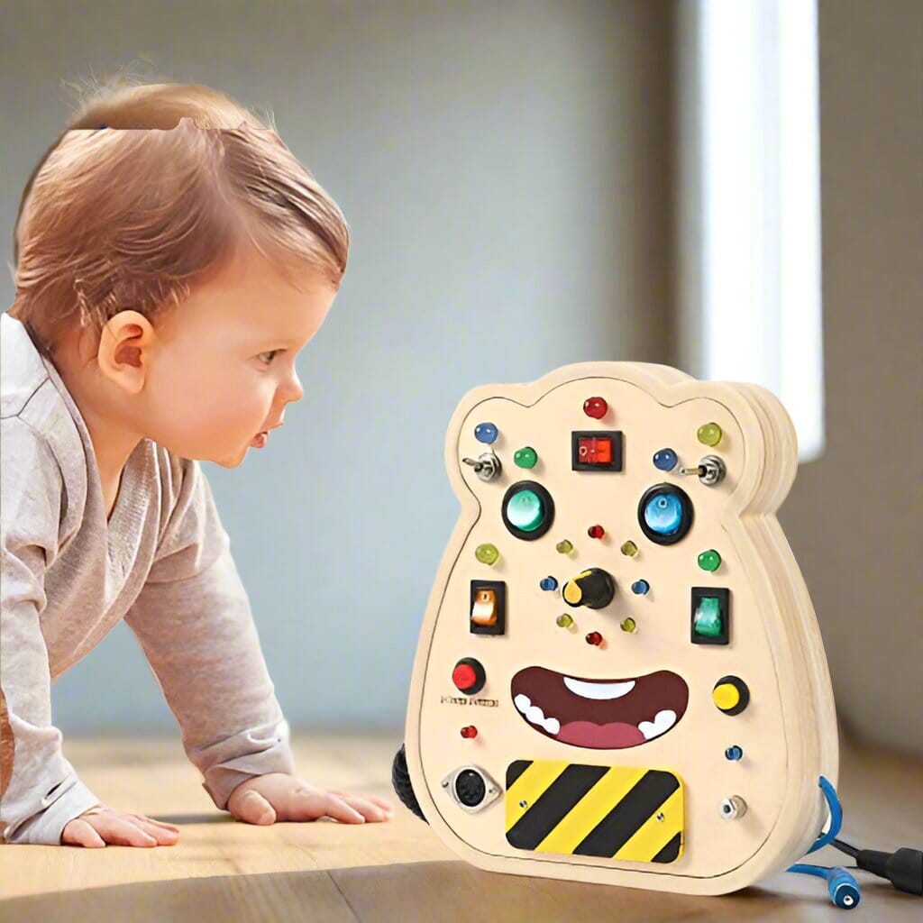 Tableau Montessori - BusyBoardCircuit™ - Visage - Joujoux Bebe