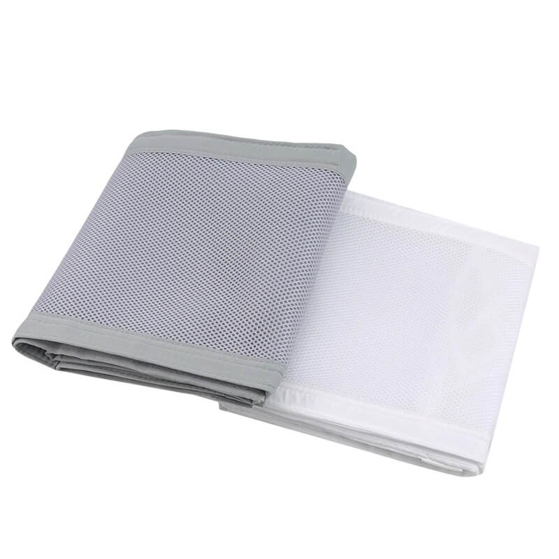 Tour de lit respirant gris plus blanc image