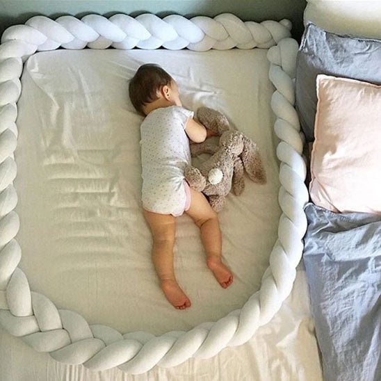 tresse de lit bebe blanche tour de lit