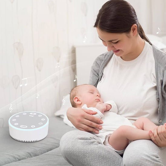 veilleuse bruit blanc avec maman et bebe qui dort