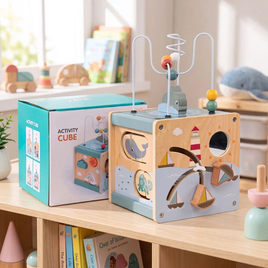 cube montessori en bois