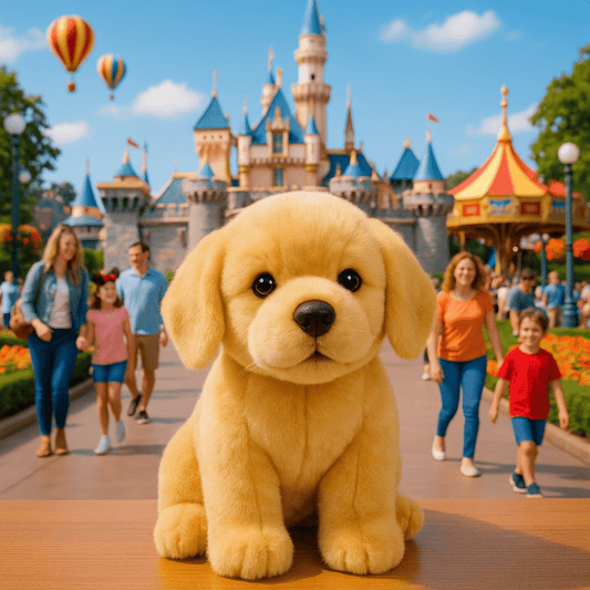 Doudou pour bébé en forme de chien a disney land paris