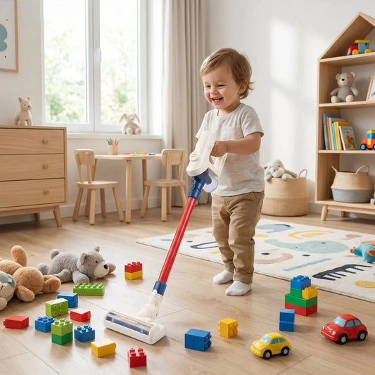 Aspirateur enfant 3 ans bleu blanc rouge