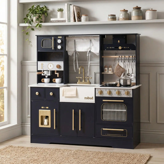 cuisine enfant en bois noir