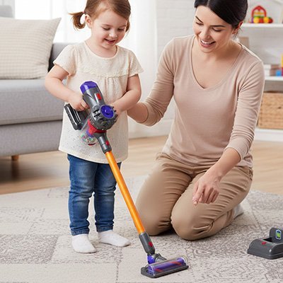 Aspirateur enfant avec sons maman fille