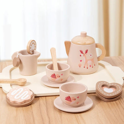 Accessoire dînette en bois goûter sur table