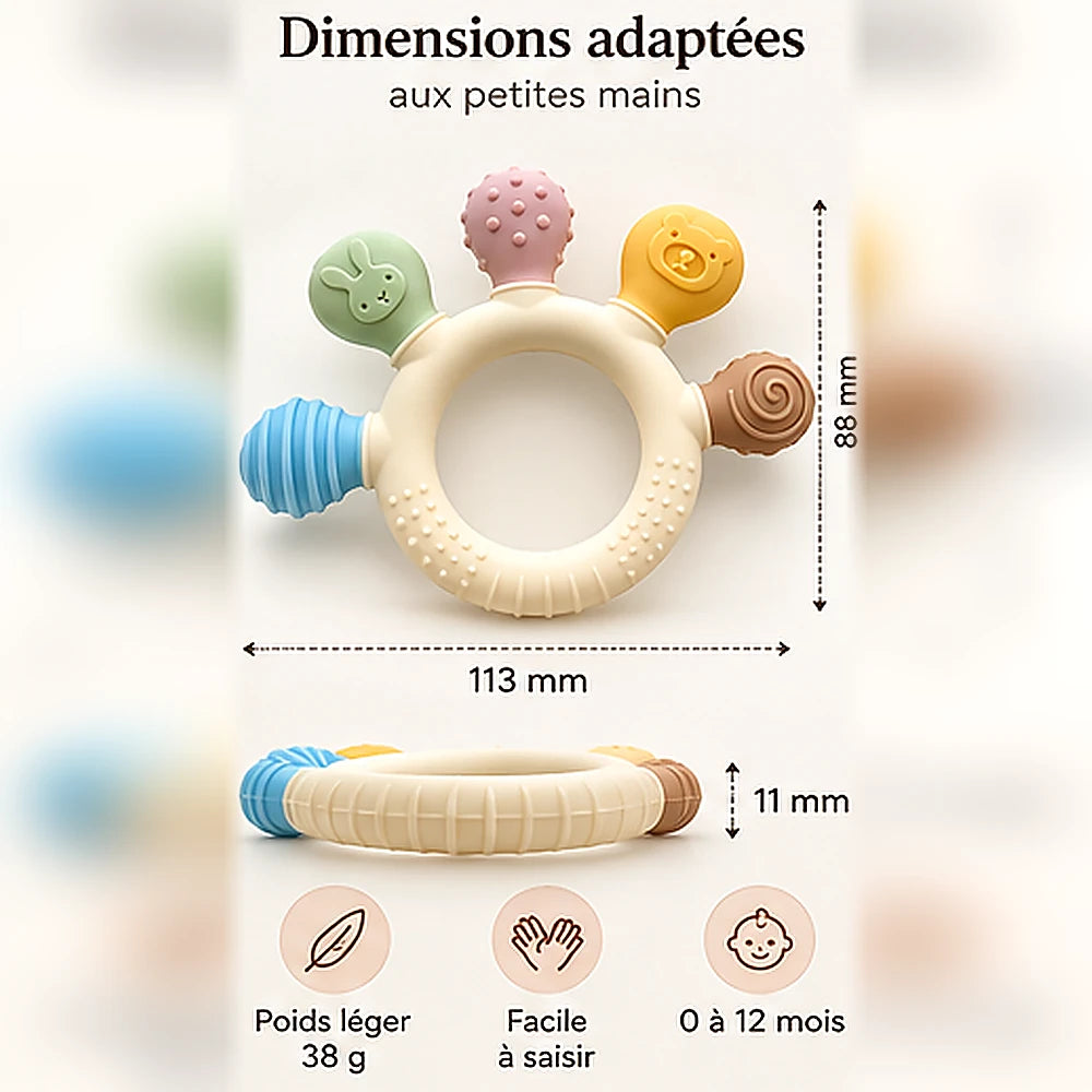 anneau dentition bébé dimensions 113 x 88 mm