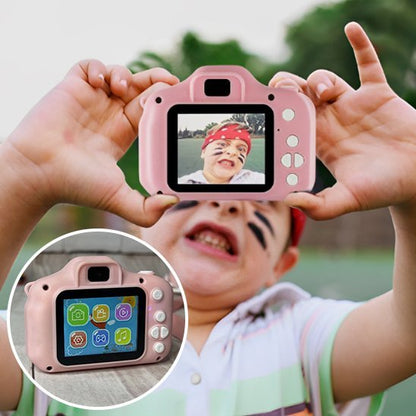 Appareil photo enfant 3 ans rose et petit enfant