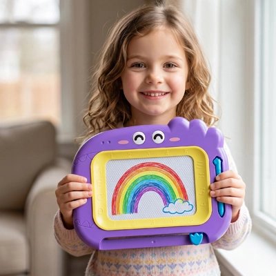 Ardoise magique 3 ans fille arc-en-ciel violet