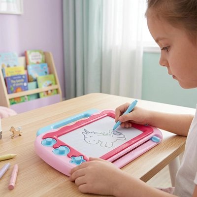 Ardoise magique dessin fille licorne chambre modèle rose