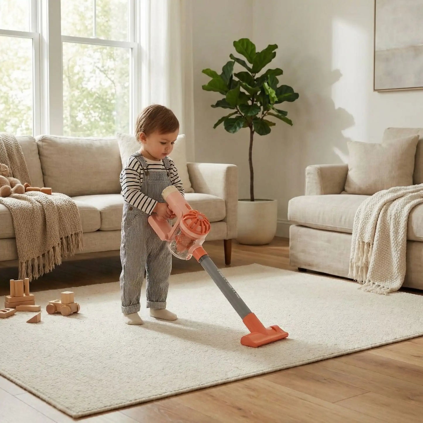aspirateur enfant avec aspiration réelle orange