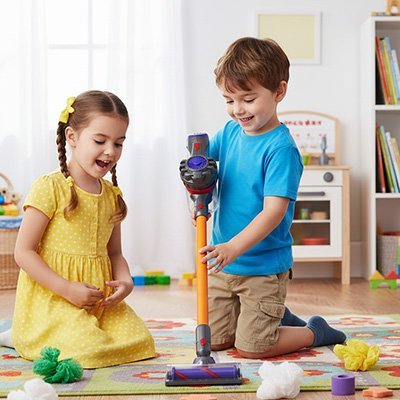 Aspirateur enfant avec garçon et fille