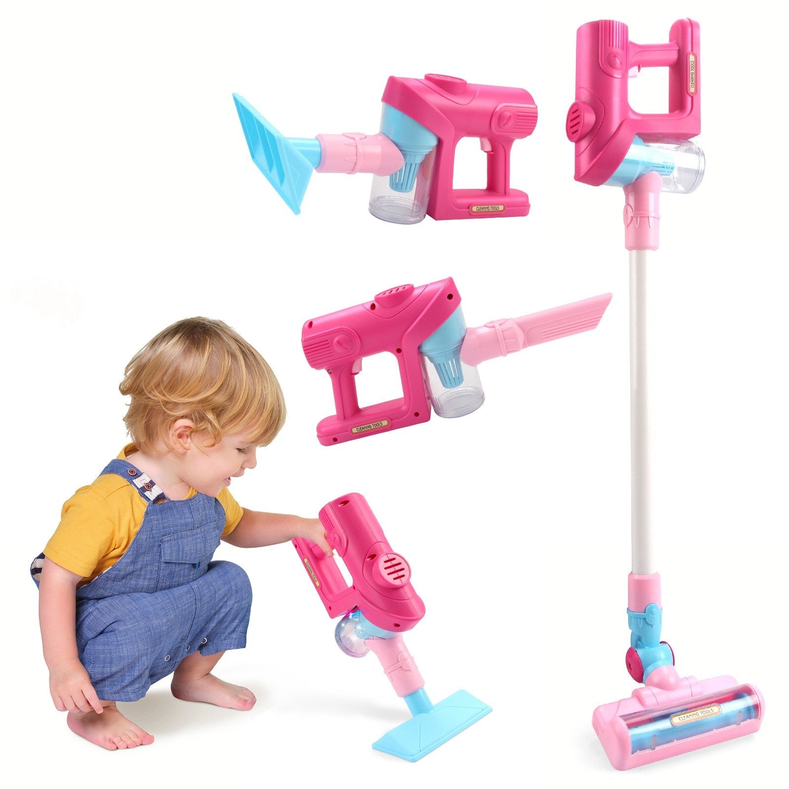 aspirateur enfant ludique educatif rose