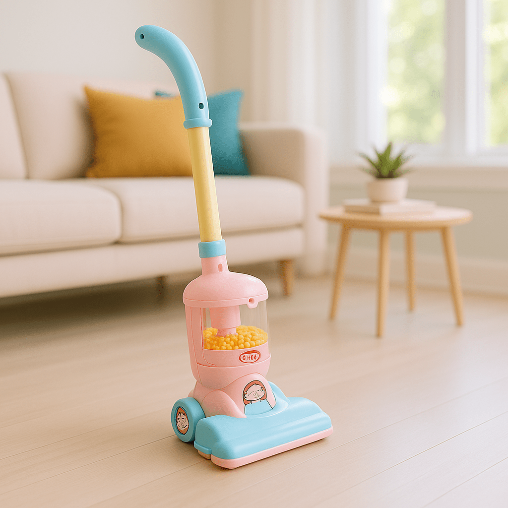 aspirateur enfant ludocolor bleu dans le salon