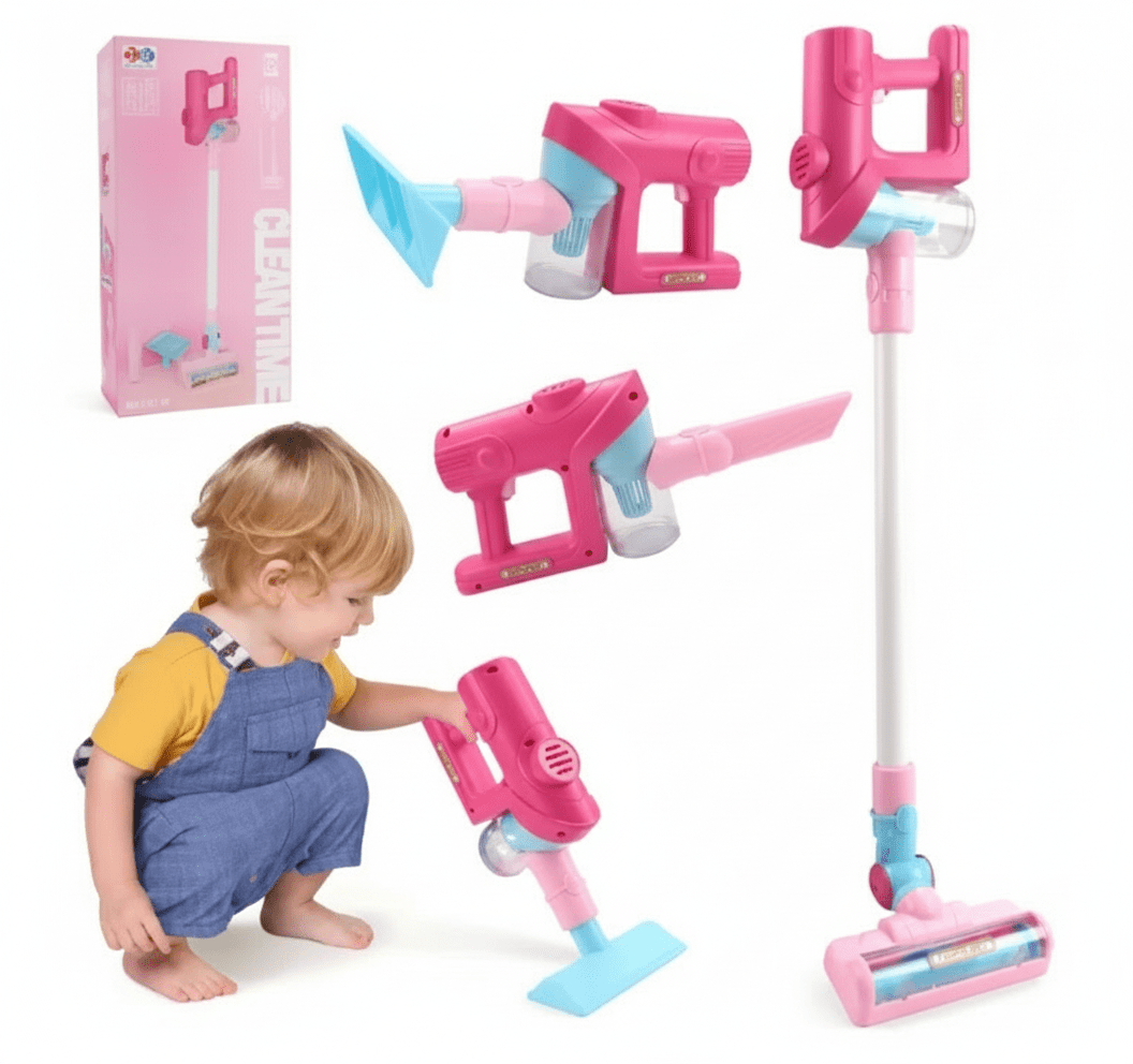 aspirateur enfant ludique educatif rose