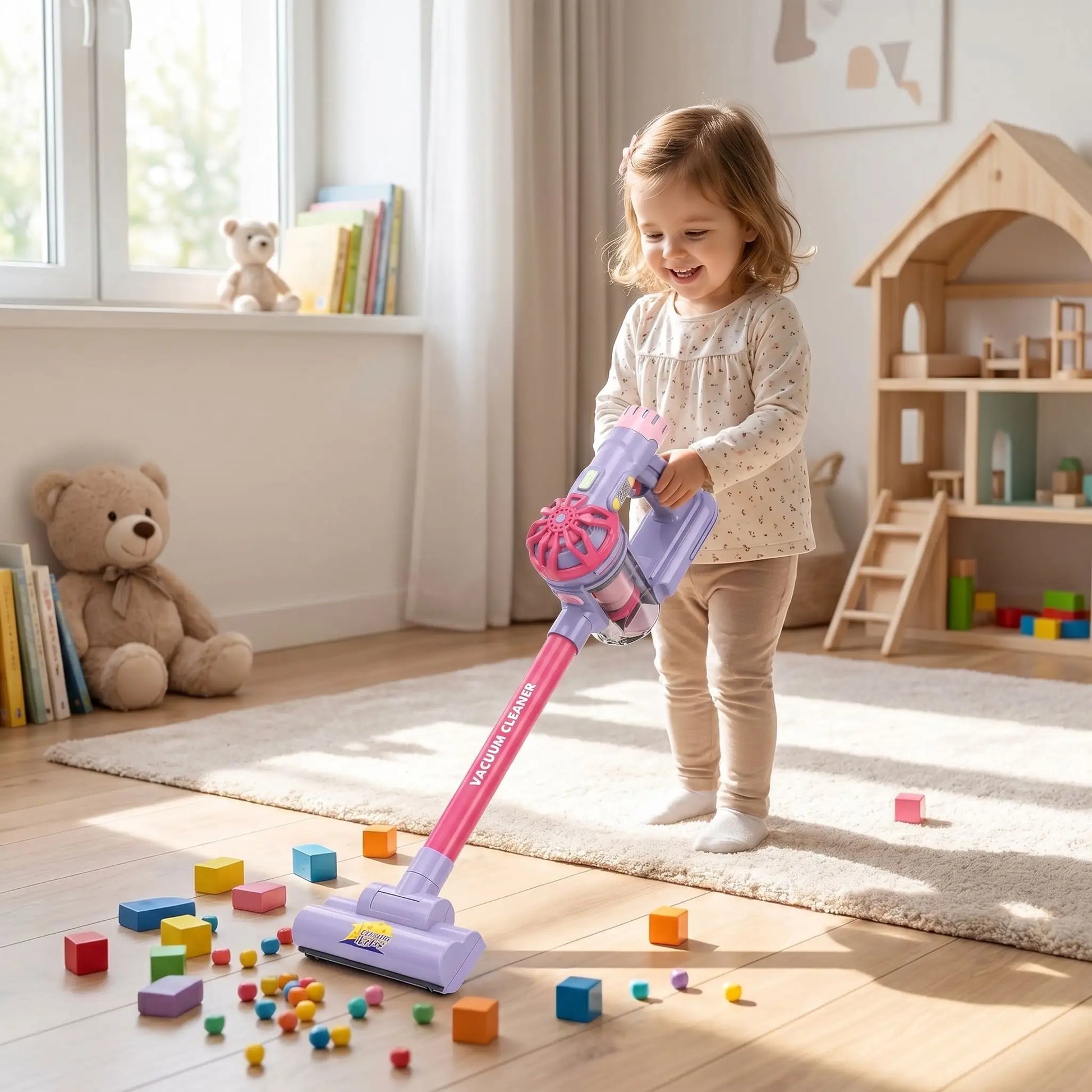 aspirateur enfant rose utilisation maison
