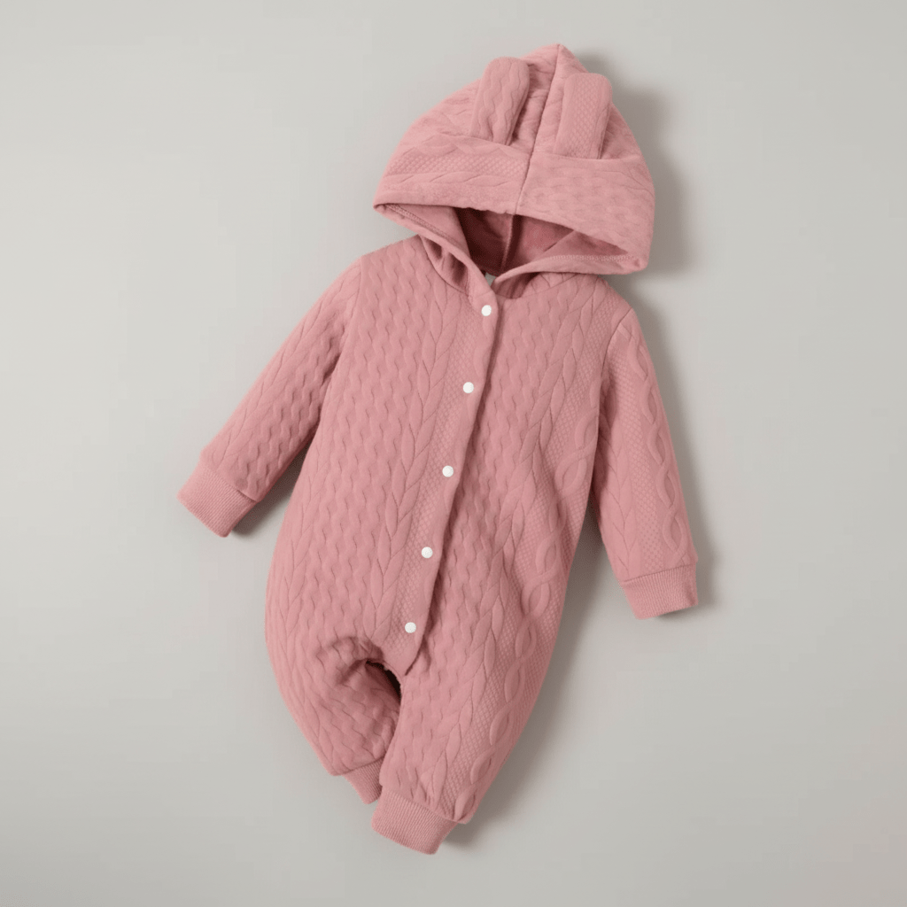 barboteuse a capuche rose