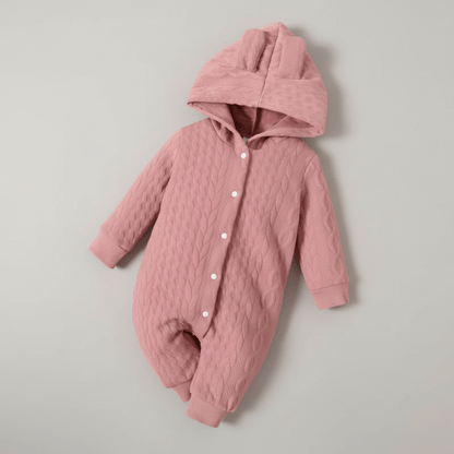 barboteuse a capuche rose