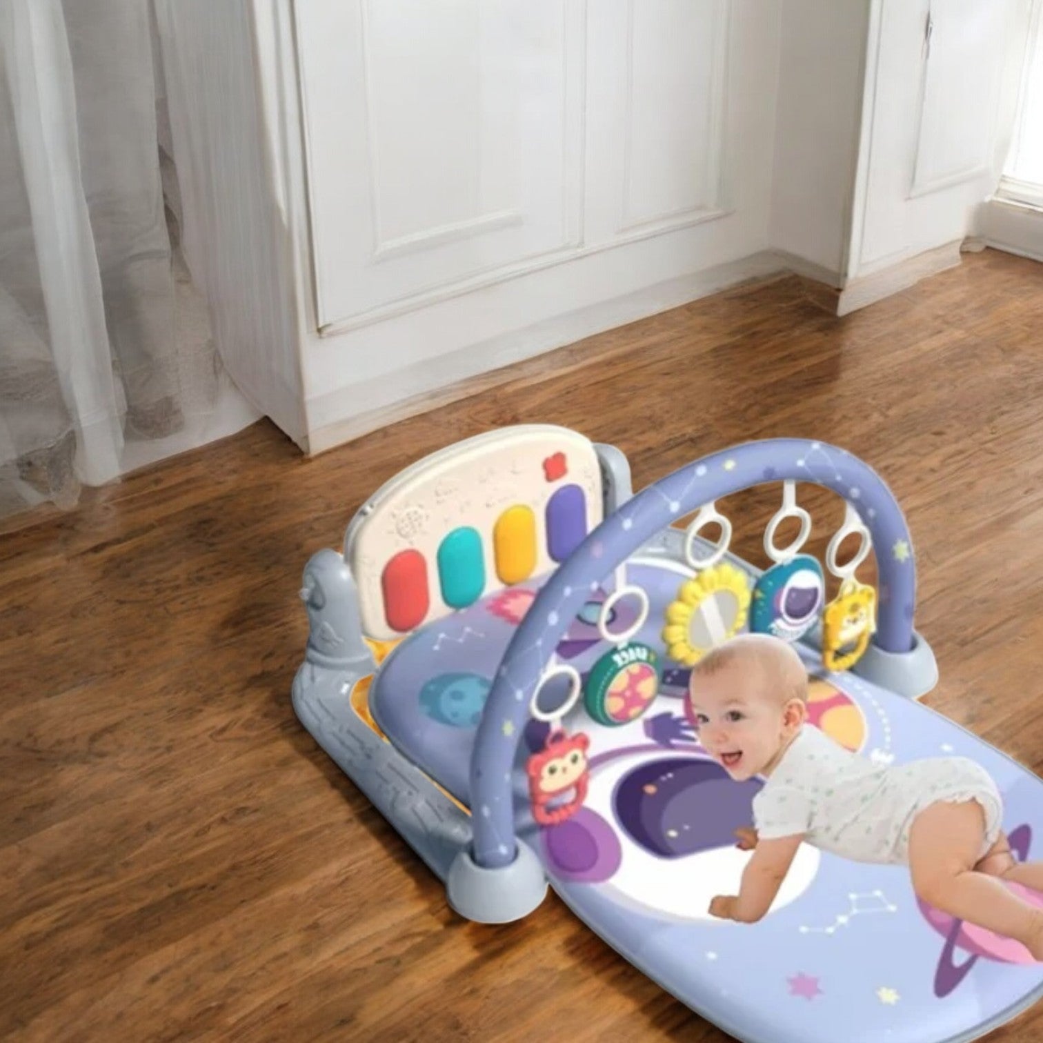 bébé joue tapis d’éveil éducatif galactique
