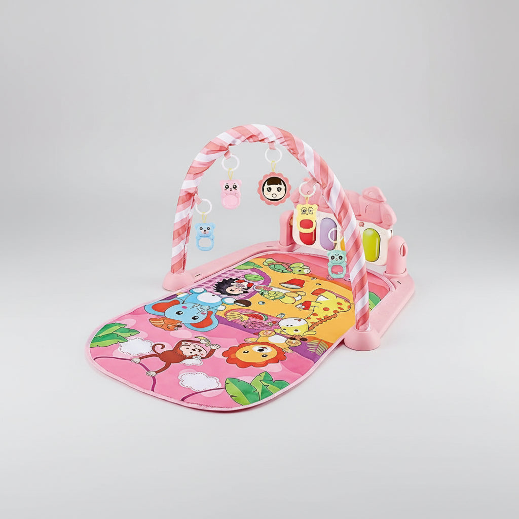bébé joue tapis d’éveil éducatif rose animaux