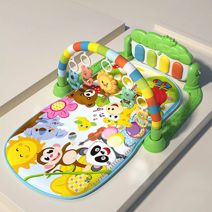 bébé joue tapis d’éveil éducatif