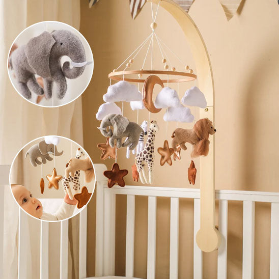 bébé mobile animaux de foret